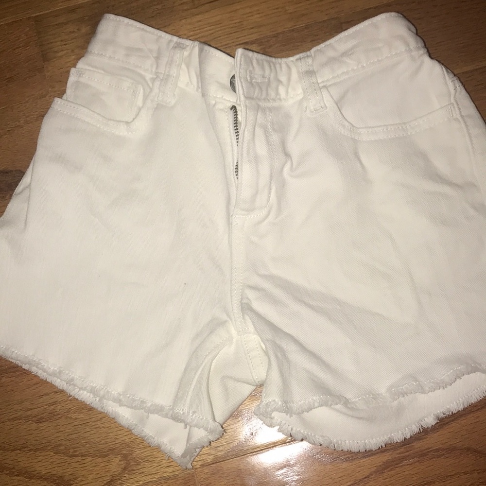 Girls white old navy shorts adjustable waist sz 14